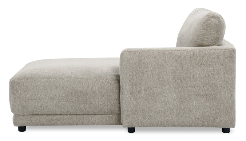Voyage Modular Fabric Right-Facing Chaise with Removable Back Cushions – Beige