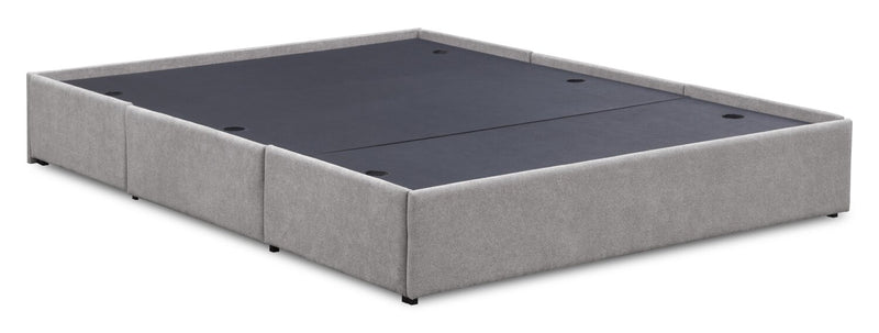 Amos Upholstered Storage Bed in Grey Fabric with Tufted Headboard & 3 Built-in Drawers - Queen Size