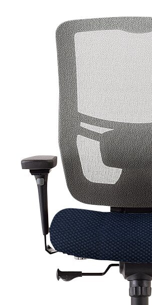 Tempur-Pedic Dante 26.4\" Office Chair - Navy with Mesh Back