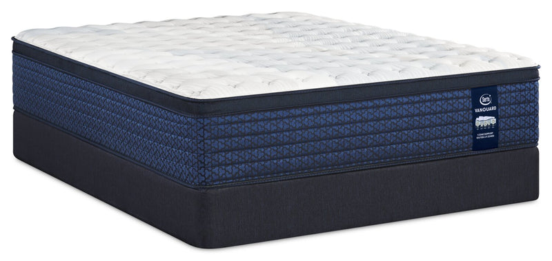 Serta Vanguard Stonehaven Eurotop Firm Queen Mattress Set
