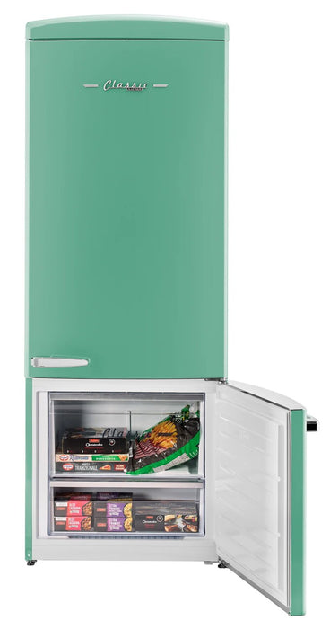 Unique Classic Retro 28\" 17 Cu Ft. Bottom Mount Refrigerator - Turquoise - UNQ-455L T AC