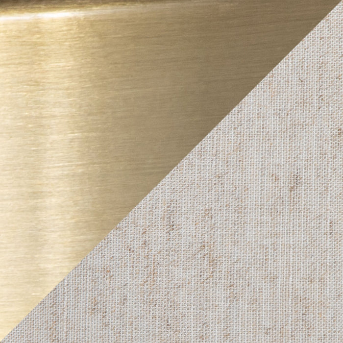 Rachel 19\" Contemporary Table Lamp with Linen Shade – Brass