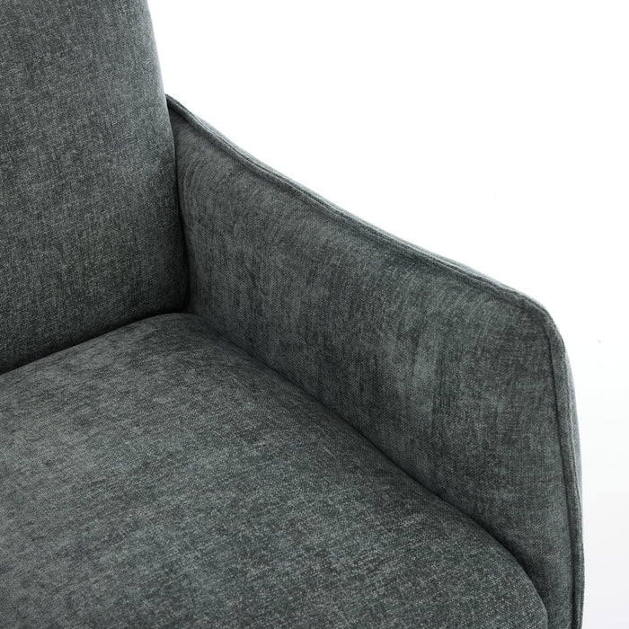 Arlo 29.5\" Linen-Look Fabric Accent Chair – Green