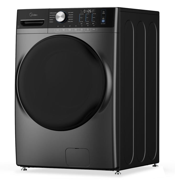 Midea 5.2 Cu. Ft. Front Load Washer with Steam Care – Grey - MLHW52S7AGG