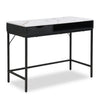 Jensen 40\" Desk with Marble-Look Top and Storage – Black