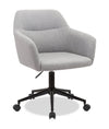Stevie 23\" Swivel Office Chair with Adjustable Height – Grey 