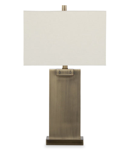 Nolan 26" Antique Brass Metal Table Lamp  
