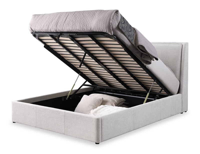 Nico Fabric Storage Queen Bed – Grey
