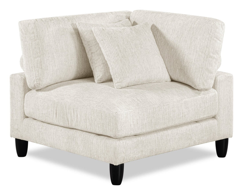 Lounge Modular 40\" Chenille Fabric Corner Chair - Beige