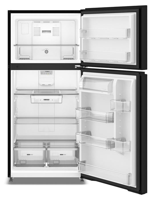 Whirlpool 29.5\" 19 Cu. Ft. Top Freezer Refrigerator – Black - WRTX5419SB