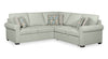 Scott Living Haven 3-Piece Right-Facing Chenille Fabric Sleeper Sectional - Seafoam Blue