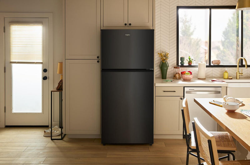 Whirlpool 29.5\" 19 Cu. Ft. Top Freezer Refrigerator – Black - WRTX5419SB