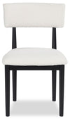 Jolie Dining Chair with Boucle Fabric - White & Black