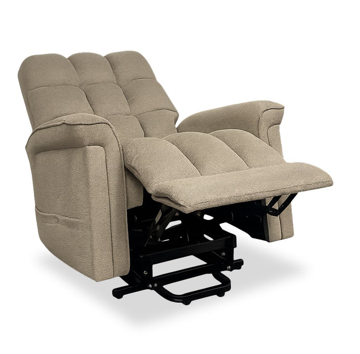 Linton 35.5” Linen-Look Fabric Power Lift Reclining Chair – Mushroom 