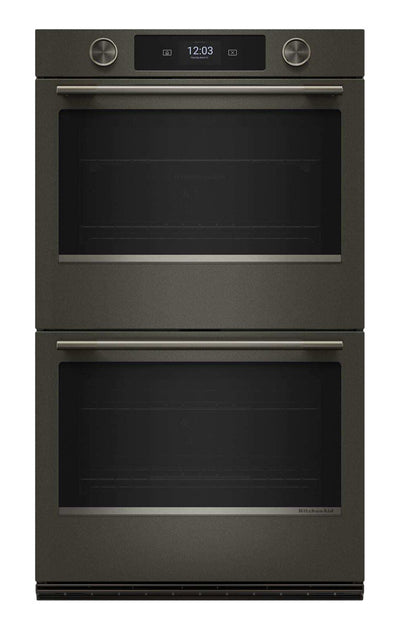 KitchenAid 30" Smart Electric Double Wall Oven - Black Ore - KOED730SBE | Four mural double intelligent électrique KitchenAid de 30 po - minerai noir - KOED730SBE