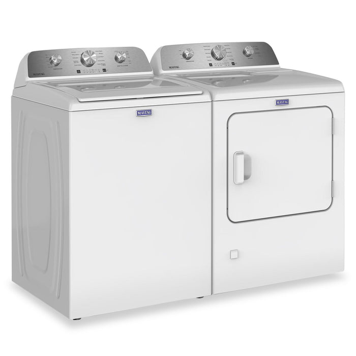 Maytag 4.8 Cu. Ft. Top Load Washer and 7.0 Cu. Ft. Gas Dryer with Wrinkle Prevent Option – White 