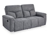 Blake 76.8\" Chenille Fabric Manual Reclining Sofa – Grey 
