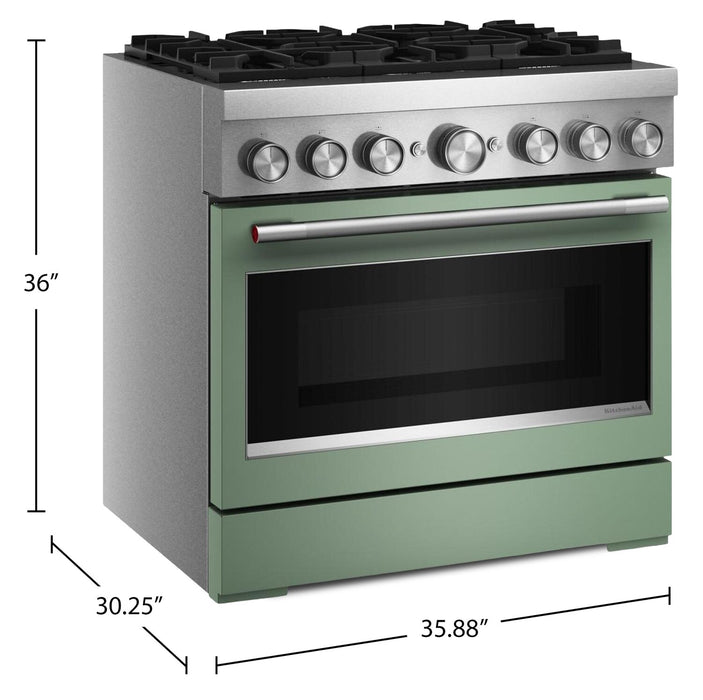 KitchenAid 5.1 Cu. Ft. Dual Fuel Range with No Preheat Air Fry – Cardamom - KFDS936SDC