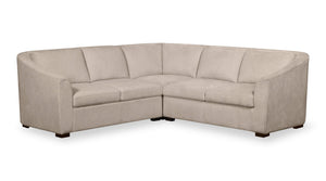 Envy 3-Piece Chenille Fabric Sectional - Almond Beige