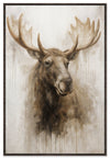 Majestic Moose Framed Canvas Artwork – 31\" x 46\"