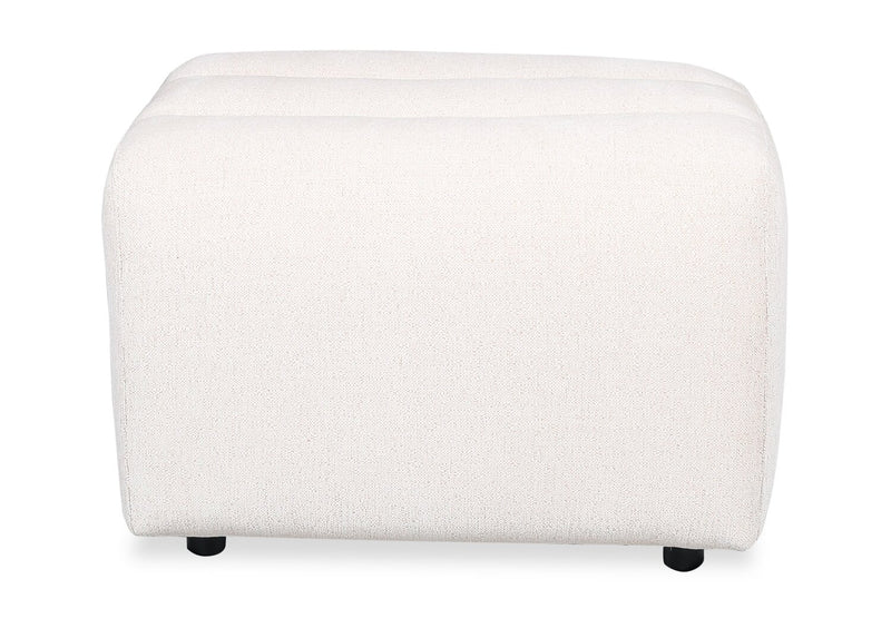 Cove 27\" Chenille Fabric Ottoman – Taupe 