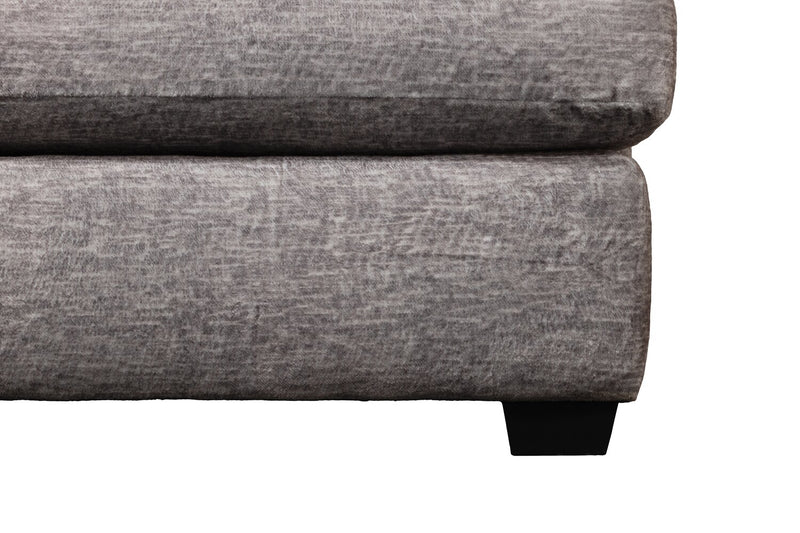 Made in Canada Luxe 2-Piece Left-Facing Fabric Sectional with Removable Cushions - Zaftig Dove Grey