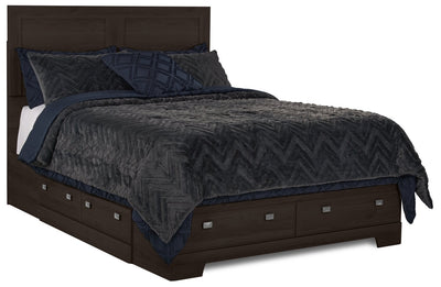 Yorkdale Full 6 Drawer Storage Bed - Brown | Lit double avec rangement à 6 tiroirs Yorkdale - Brun