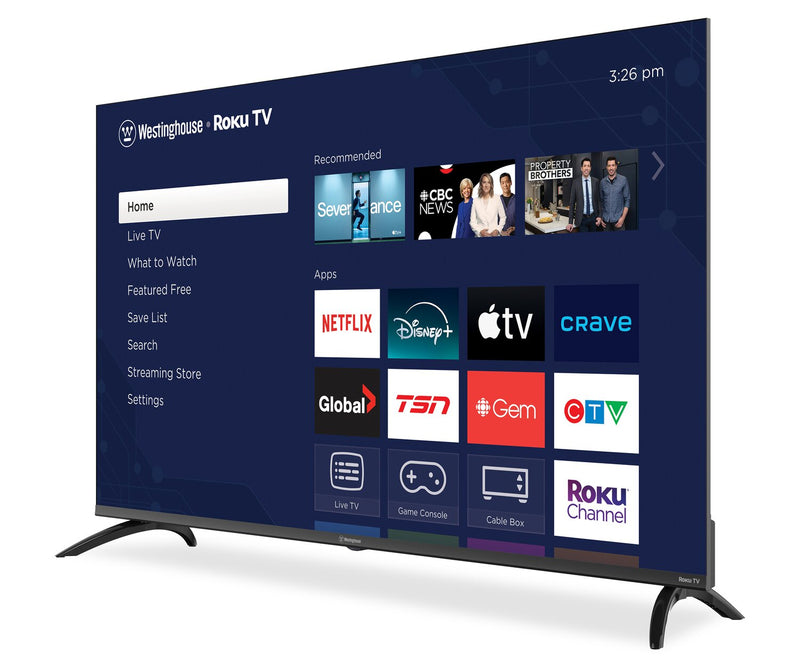Westinghouse 50\" QLED 4K UHD Smart Roku TV (WR55QC5500) – 2025 Model