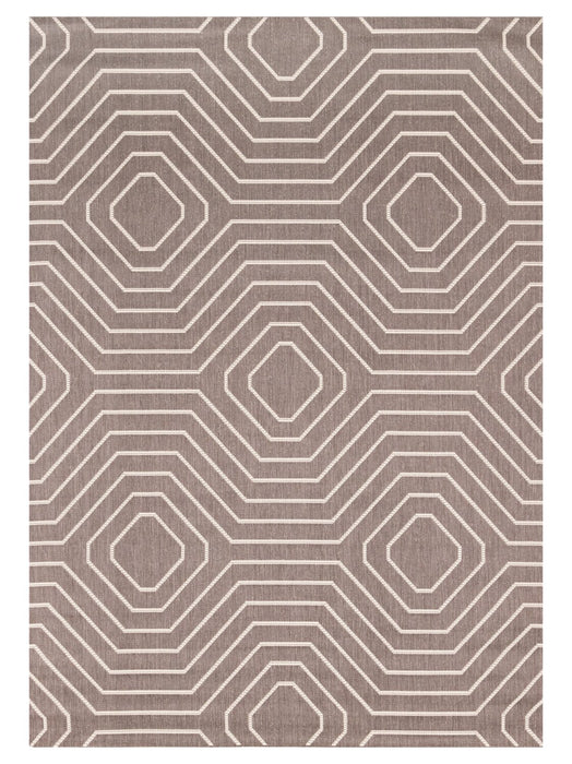 Suri 5'3\" x 7'7\" Geometric Area Rug – Brown