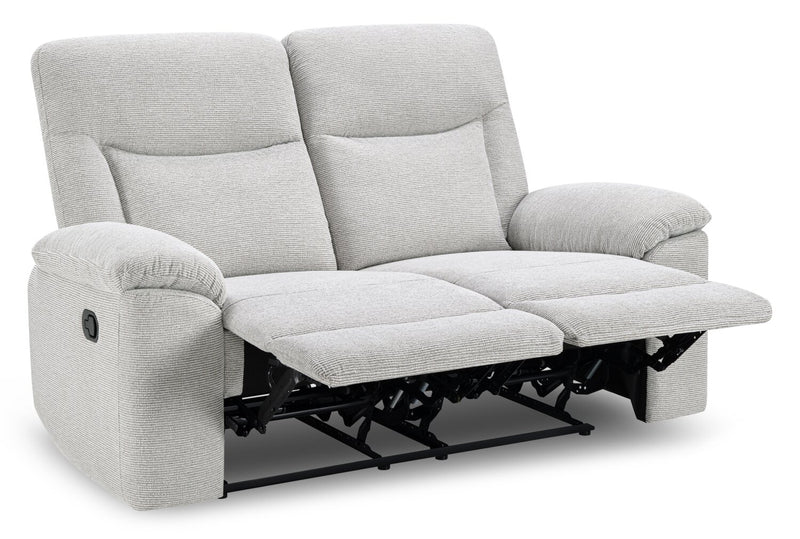 Spencer 65.6\" Chenille Fabric Manual Reclining Loveseat - Grey