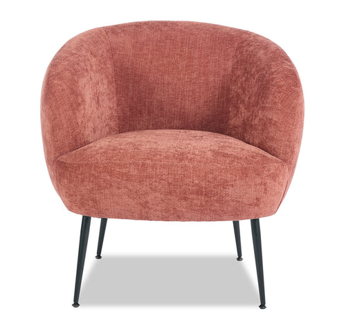Nova 28.7" Boucle Fabric Accent Chair - Orange 