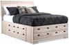 ["Yorkdale 12-Drawer Platform Bed with Headboard & Storage Frame, Made in Canada, White - Queen Size"]