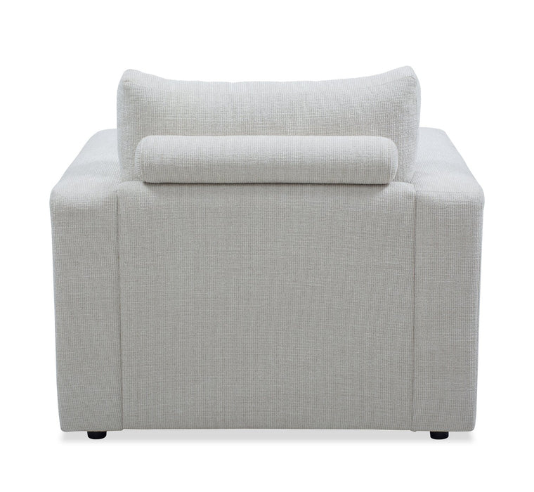Lainey 39.76 \" Fabric Accent Chair with a Removable Back Cushion – Beige