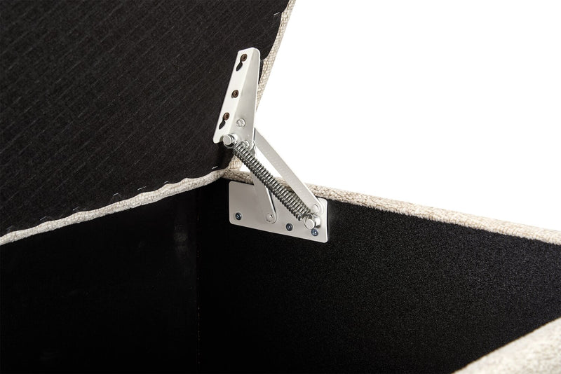 Made in Canada Lennox 40\" Chenille Fabric Storage Ottoman - Taupe