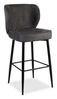 Sara Counter-Height Stool with Velvet-Like Fabric, 26