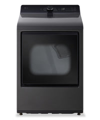 LG 7.3 Cu. Ft. Electric Dryer with AI Sensing and ThinQ® - Platinum Black - DLE8200L 