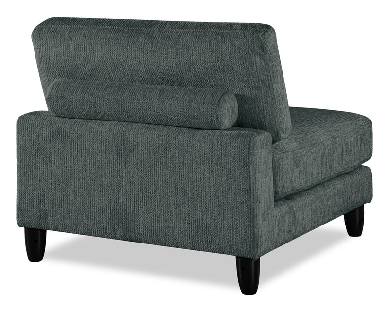 Lounge Modular 40\" Chenille Fabric Armless Chair - Grey