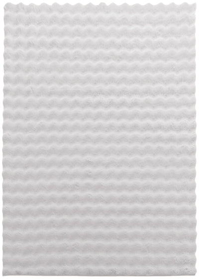 Dream Step Memory Foam Bubble Light Grey Faux Fur Area Rug - 5' x 7' | Carpette Dream Step à bulles en fausse fourrure gris clair avec mousse à mémoire de forme - 5 pi x 7 pi