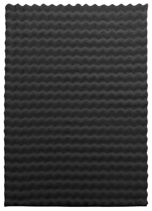 Faux Fur Bubble Dark Grey Area Rug with Memory Foam Backing - 5' x 7'