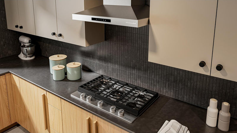 KitchenAid 30\" Gas-on-Metal Cooktop with Integrated Wok Grates – Stainless Steel - KCGK530SSS