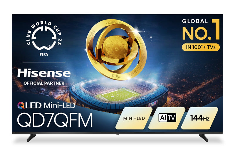 HISENSE 85\" QD7QFM Mini-LED QLED 4K UHD AI Smart Fire TV (85QD7QFM)