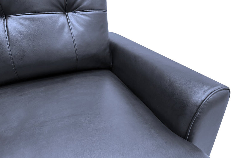 Carter 2-Piece Right-Facing Leather-Look Fabric Sleeper Sectional with Storage Chaise - Black