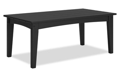 Lake Outdoor Patio Coffee Table - High Density Plastic, Weather Resistant – Black | Table à café Lake pour la terrasse à l’extérieur - plastique haute densité, résistant aux intempéries - noire