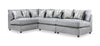 Scott Living Evolve Modular 4-Piece Linen-Look Fabric Sectional with Feather Down Cushions - Grey