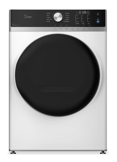Midea 8.0 Cu. Ft. Tumble Dryer with Steam Care – White - MLHE52S7AWW | Sécheuse Midea de 8,0 pi3 avec culbutage et Steam Care - blanche - MLHE52S7AWW