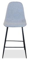 Jax Counter-Height Stool with Polyester Fabric, 26\"H, Metal - Grey