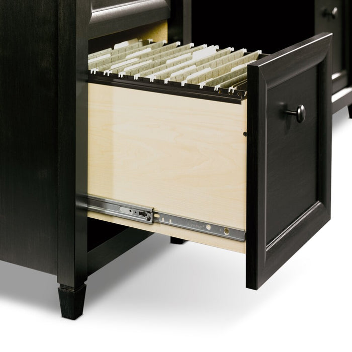 Edge Water 65.12\" Executive Desk with 4 Drawers - Estate Black