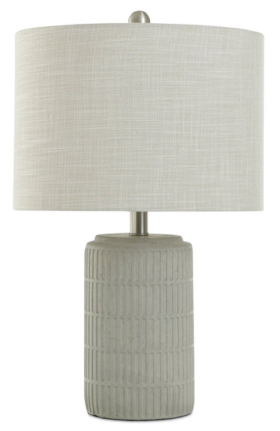 Archer 21” Grey and White Ceramic Table Lamp | Lampe de table Archer de 21 po en céramique gris et blanc