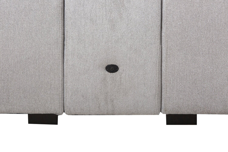 Vault 9-Piece Sectional with Sofa Bed Loveseat, Four Storage Chairs and Storage USB Console - Grey