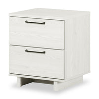 Everley Nightstand with USB Port - White 